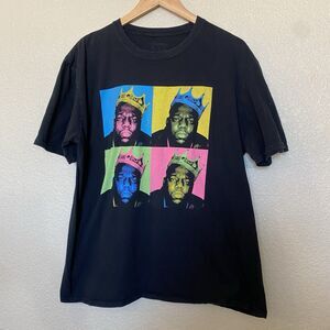 Biggie Smalls Graphic Tee Size XL‎ Notorious BIG Iconic Crown Colorful Warhol